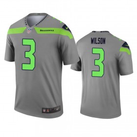 Tröjor Seattle Seahawks Russell Wilson 3 grå Inverted Legend - Män